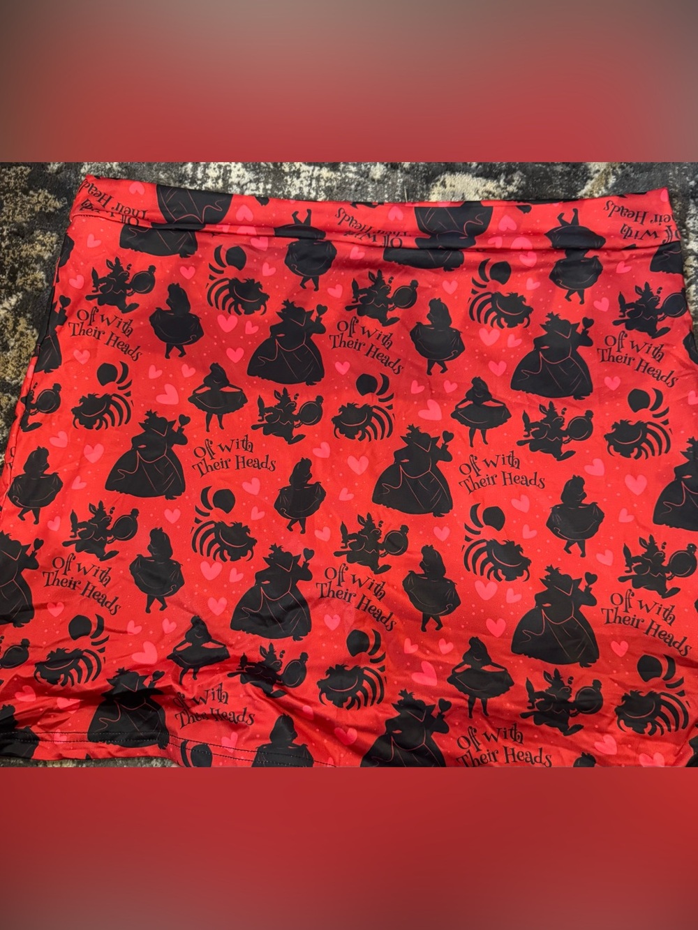 NWOT Ambrie Disney Alice in Wonderland Queen of hearts swim skort size 4X